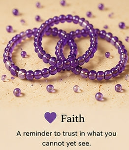 03 — Faith 💜 Beaded Blessing Bands™ (Stretch Ring)