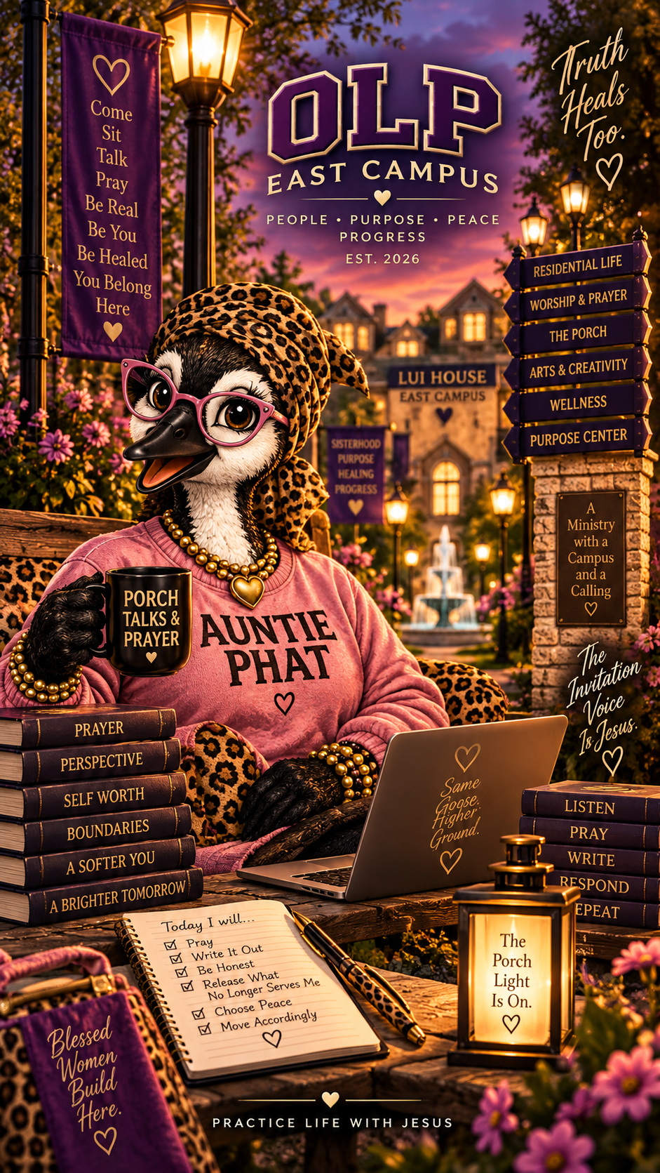 East Campus Family | Goose head Auntie Phat | Digital Wallpaper Expression