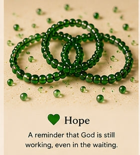 08 — Hope 💚 Beaded Blessing Bands™ (stretch rings)