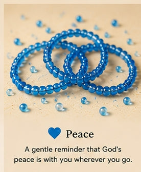 09 — Peace 💙Beaded Blessing Bands™(stretch rings)