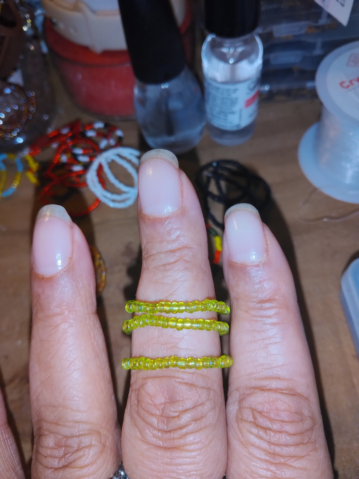 05 — Renewal 💚Beaded Blessing Bands™ (Stretch Ring)