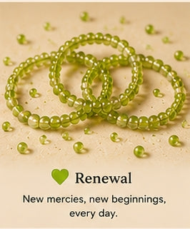 05 — Renewal 💚Beaded Blessing Bands™ (Stretch Ring)